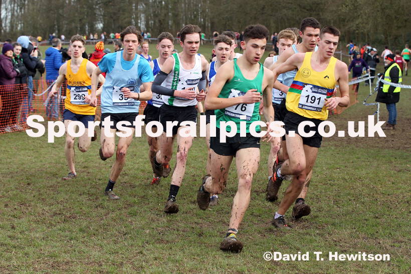 Mens under-20s, 2020 British Athletics Inter Counties Cross Country Champs., Prestwold Hall, Loughborough. Photo: David T. Hewitson/Sports for All Pics